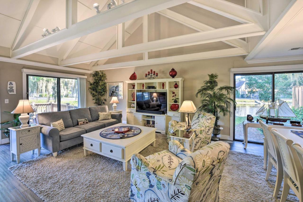 Palmetto Dunes Villa With Deck And Lagoon Views! ヒルトンヘッドアイランド エクステリア 写真